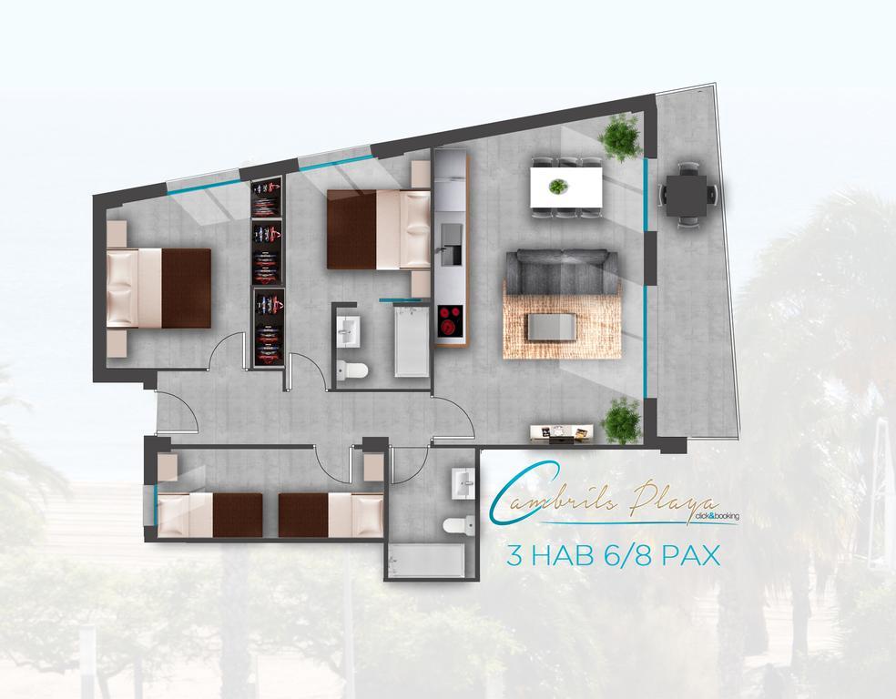 Apartamentos Cambrils Playa Spa Phòng bức ảnh
